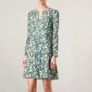 Tory Burch Green and Ivory style #51141457 Night Out Silk Dress